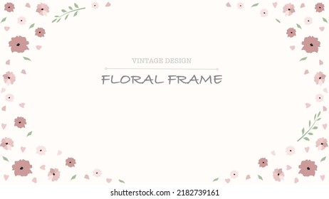 Abstrakte pastellfarbene, florale Rahmen, Vektorgrafik.