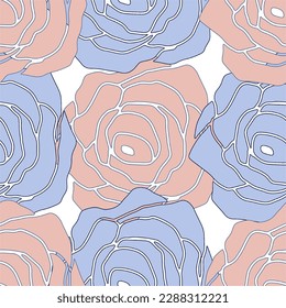abstract Pastel flower seamless Pattern