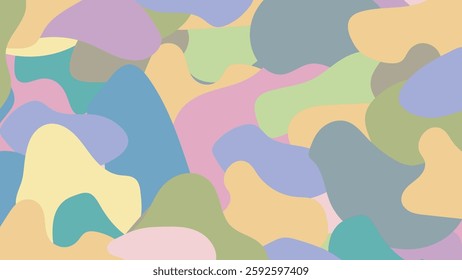 Abstract pastel fluid shape on background. Fluid shapes. 