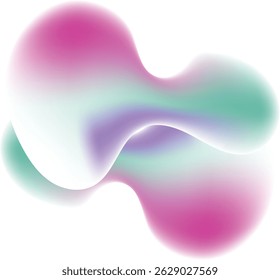 Abstract pastel fluid shapes gradient design
