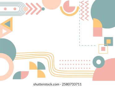 Abstract Pastel Geometric Flat Background