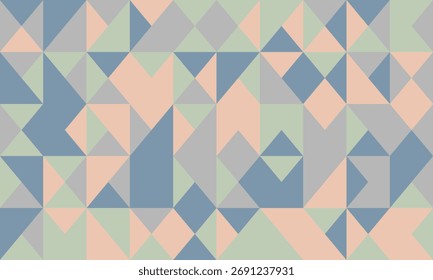 Abstract pastel geometric triangle pattern.  Perfect for website backgrounds, presentations, or textile designs.  Modern, minimalist style evokes calm and creativity.