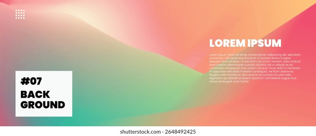 Abstract pastel gradient background colours with dynamic effect. Minimalist cover template gradient color. Ideal design for social media, cover, banner, flyer, music, ads.