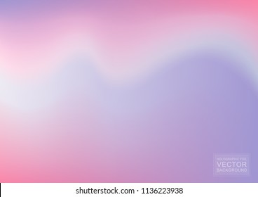 Abstract pastel gradient background, holographic foil. Vector illustration.