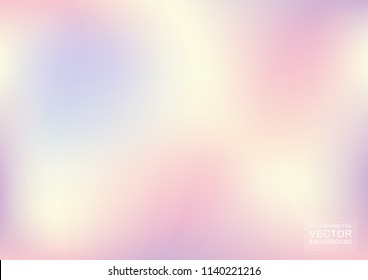 Abstract pastel gradient background, holographic foil. Vector illustration.