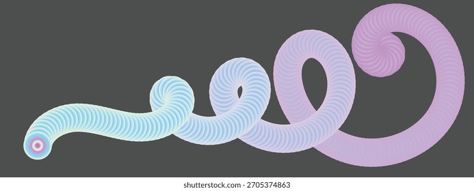 Abstrakte Pastellfarbverlauf Spiral Line Design
