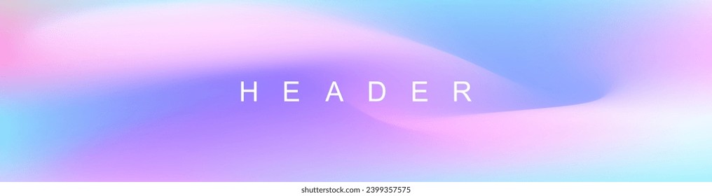 Abstract pastel gradient header background. Innovation header background design for cover. Landing page concept for your graphic design.