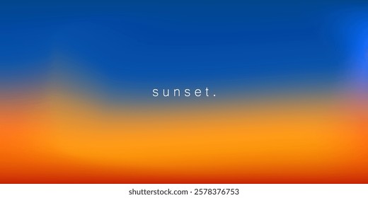 Abstract pastel gradient sky colors. Blurry blue and orange gradient colors. Soft pastel rainbow colors. Sunset or sunrise atmosphere background.