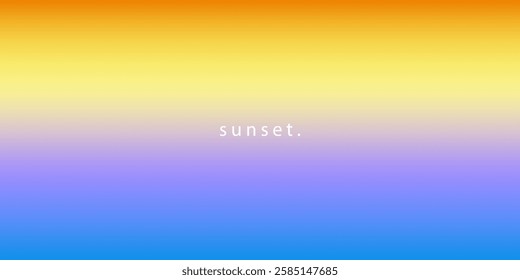 Abstract pastel gradient sky colors. Blurry blue and orange gradient colors. Soft pastel rainbow colors. Sunset or sunrise atmosphere background.