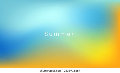 Abstract pastel gradient sky colors. Summer background. Blurry blue and orange gradient colors. Soft pastel rainbow colors. Sunset or sunrise atmosphere background.