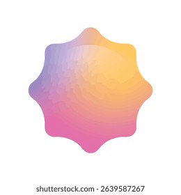 Abstract pastel gradient starburst shape design element