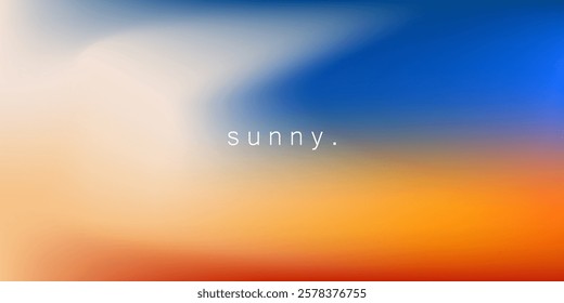 Abstract pastel gradient sunny weather sky colors. Blurred blue and orange gradient colors. Soft pastel rainbow colors. Sunset or sunrise background