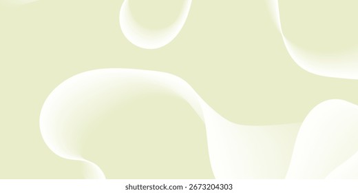 Abstractas fondo degradado verde pastel con líneas onduladas sutiles blancas. Diseño moderno y creativo de moda en Ilustración vectorial
