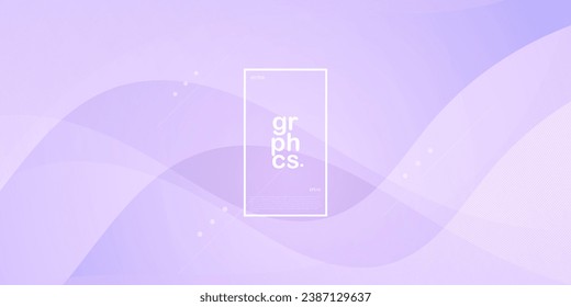 Resumen de color púrpura de lavanda violeta lila pastel con fondo de onda gradiente. Patrón sencillo para mostrar el cartel de fondo de pantalla de la plantilla de producto y sitio web. Vector Eps10