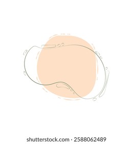 abstract pastel liquid shape with line vector design template