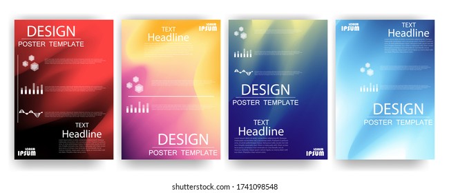 Abstract Pastel Many colors gradient background A4 concept for your graphic colorful design,