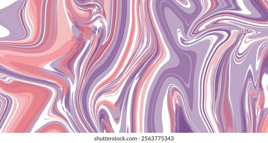 Abstract pastel marble texture in shades of pink, purple, and white. The fluid, swirled pattern creates a mesmerizing and artistic effect, ideal for modern designs.