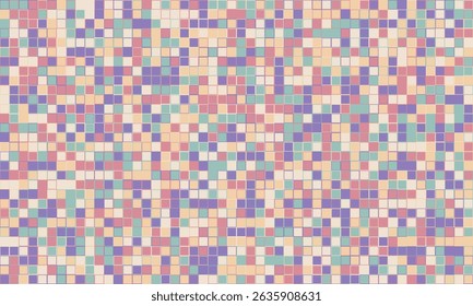Abstract pastel mosaic tile pattern.  Perfect for backgrounds, websites, textures, and design projects needing a soft, modern aesthetic.