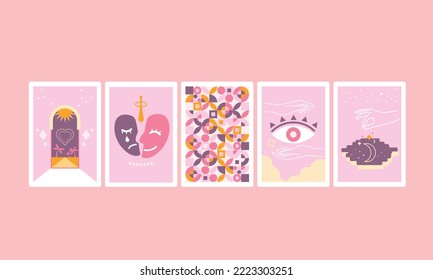 Abstract Pastel Oracle Card Design