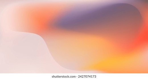 Abstract pastel orange peach and pale violet vibrant mesh gradient colors background. Soft wavy trendy y2k concept for ui design, banner, technology business poster
