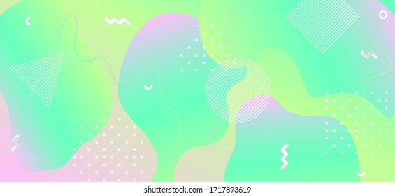 Abstract Pastel Pattern. Geometric Fluid Shapes. Green Funny Placard. Gradient Summer Template. Memphis Pastel Banner. Trendy Funny Layout. Pink Child Journal. Abstract Pastel Banner.