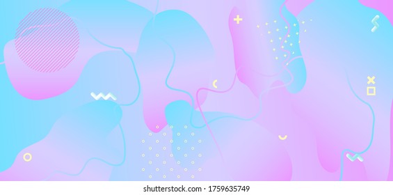 Abstract Pastel Pattern. Geometric Wave Cover. Pink Funny Booklet. Creative Graphic Ornament. Memphis Pastel Pattern. Fashion Funny Concept. Blue Summer Ornament. Memphis Pastel Banner. 