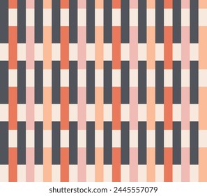 Abstract pastel peach striped pattern design vector