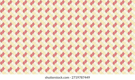 Abstrato pastel rosa e bege padrão interligado.  Design geométrico ideal para planos de fundo, têxteis ou design de site.  Sutil, elegante e versátil, representando conectividade e perfeição.