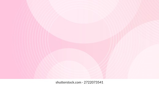 Abstractas fondo rosa pastel y blanco. Gradiente de combinación de Formas circulares de color rosa y amarillo. Diseño sencillo. Círculo geométrico futurista. Ilustración vectorial