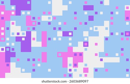 Abstract pastel pixel art background.  Soft, playful colors create a modern, minimalist design perfect for websites, presentations, or social media.
