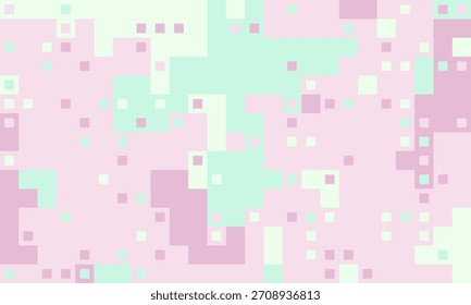 Abstractas fondo de arte de píxeles pastel.  Los colores suaves y relajantes crean una estética digital de ensueño perfecta para Sitios web, presentaciones o redes sociales.