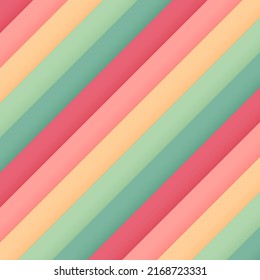 Abstract pastel rainbow background. Modern colorful stripe pattern, light green wallpaper. Summer concept. Vector illustration. 