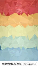 Abstract pastel rainbow triangular low poly style vector background,Vector illustration