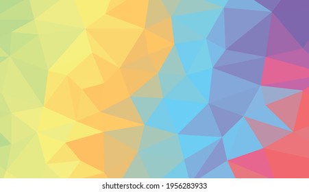 Abstract Pastel Rainbow Vector Background.