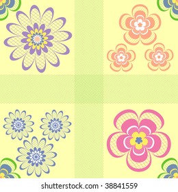 Abstract pastel seamless floral pattern ( vector)