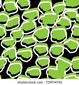 Abstract pastel seamless pattern with green hand-draw spots