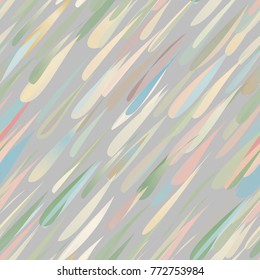 Abstract pastel seamless pattern out of falling drops placed on light gray background. 