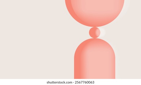 Abstract pastel shape beige orange desktop wallpaper vector. Patel shape beige orange background. Abstract shape beige orange pastel desktop wallpaper background vector.