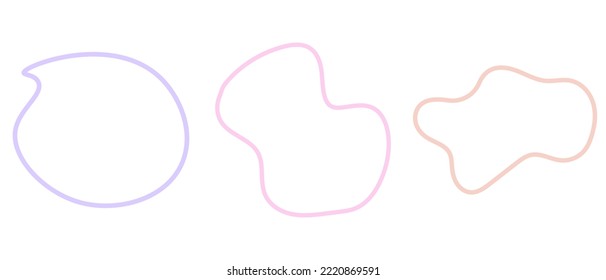 Abstract pastel shape line. Vector illustration.