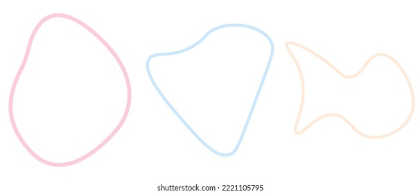 Línea de forma pastel abstracta. Ilustración vectorial.