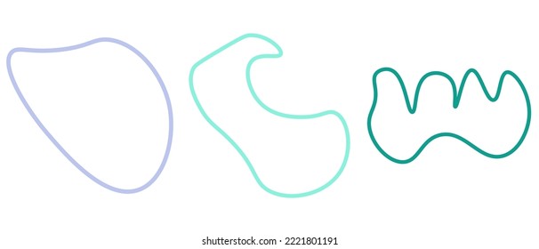 Abstract pastel shape line. Vector illustration.