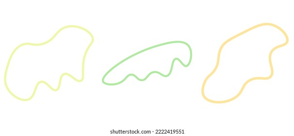 Abstract pastel shape line. Vector illustration.