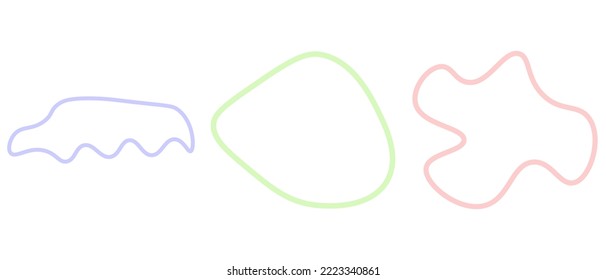 Abstrakte pastellförmige Linie. Vektorgrafik.