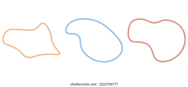 Abstract pastel shape line. Vector illustration.