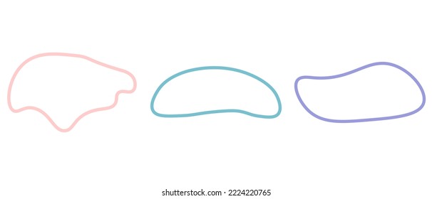 Abstract pastel shape line. Vector illustration.