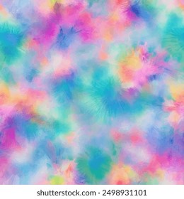 Abstract pastel soft tone tie dye shibori watercolor painting patterns, Cute seamless pattern design element for sale banners, posters, labels, and gift wrapping paper.