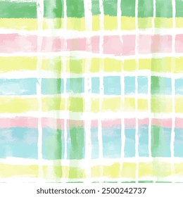 Abstract pastel soft tone tie dye shibori grid watercolor. Cute seamless pattern design element for sale banners, posters, labels, and gift wrapping paper.