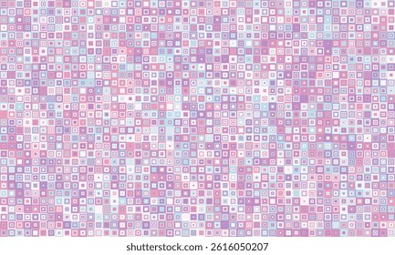Abstract pastel square mosaic pattern.  Perfect for website backgrounds, textile designs, or as a subtle texture overlay.  The soft, muted color palette evokes feelings of calm and serenity.