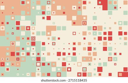 Abstractas patrón cuadrado pastel.  Perfecto para fondos de Sitio web, presentaciones o proyectos de diseño moderno.  Evoca sentimientos de calma, tecnología y visualización de datos.