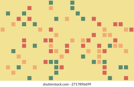 Abstract pastel square pattern.  Scattered geometric shapes create a playful, minimalist design perfect for website backgrounds, textiles, or presentations.